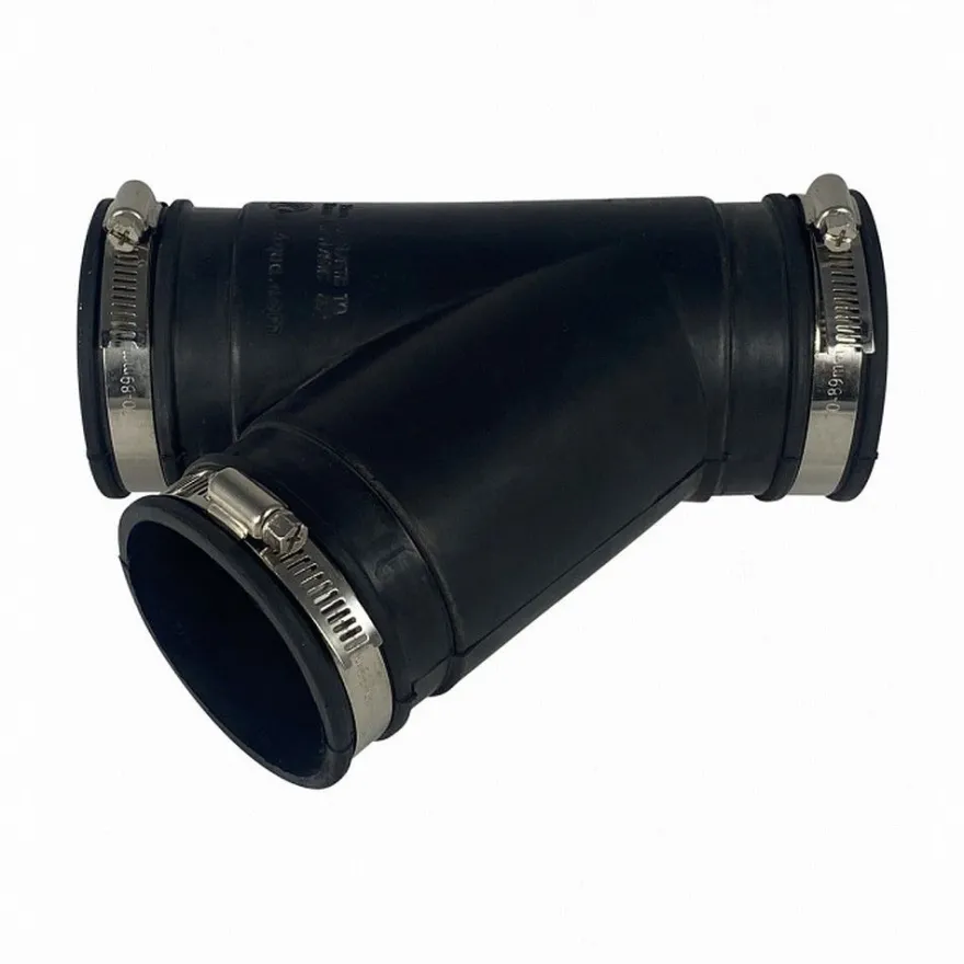 Flexibles Gummi T-Stück 45° von 20mm-160mm Ø