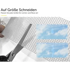 Fliegengitter Reparatur Klebeband Set 2m - Stark Selbstklebend Glasfaser für