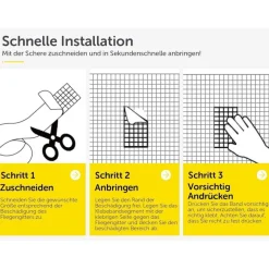 Fliegengitter Reparatur Klebeband Set 2m - Stark Selbstklebend Glasfaser für