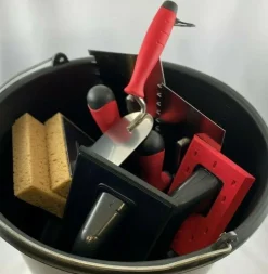 Fliesen Fugbox 8 teilig Fliesenleger Zahnkellen Handwerkerset Baueimerset CT02 8