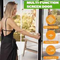 Flintronic Fliegengitter Tür Magnet 90x220cm - Insektenschutz Vorhang für