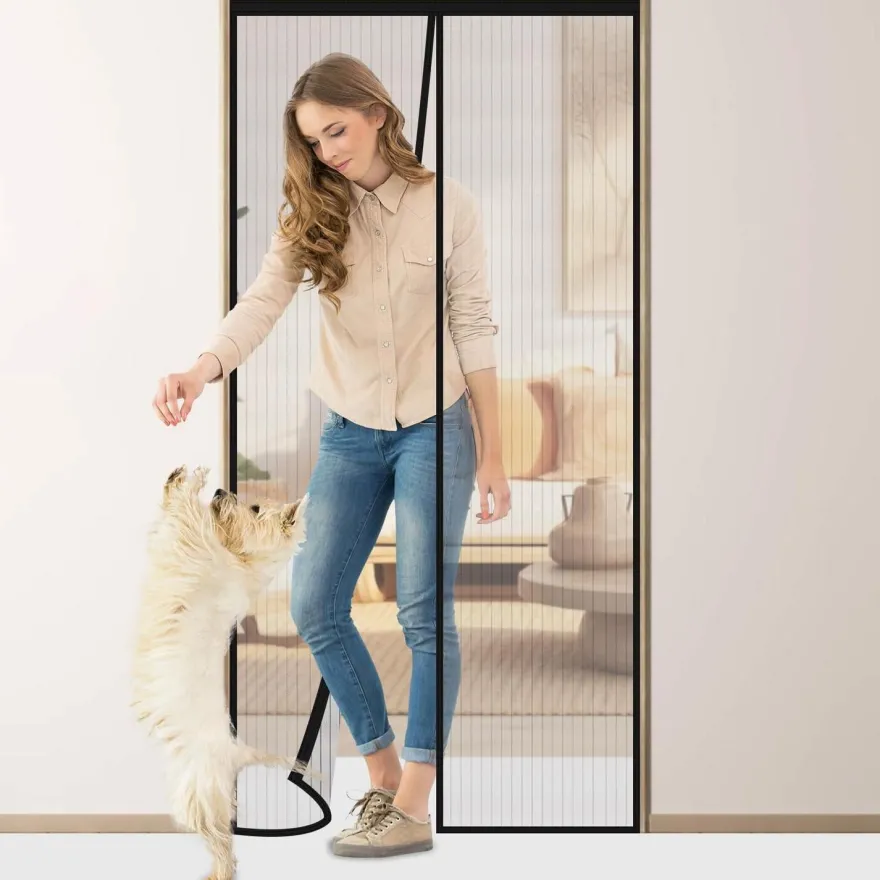 Flintronic Fliegengitter Tür Magnet 100x240cm - Insektenschutz Vorhang für