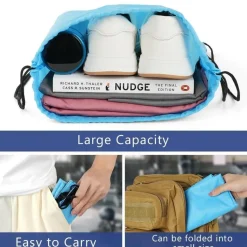 flintronic Kordelzugbeutel Sporttasche, Wasserdichter Schwimmbeutel Rucksack