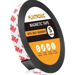 Flintronic Magnetband Selbstklebend 5M, Starker Kleber, Zuschneidbar für