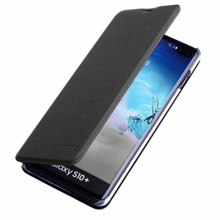 Flip Case Samsung S10 Plus Magnet Cover Aufstellbar Ständer Hülle Schale Folie