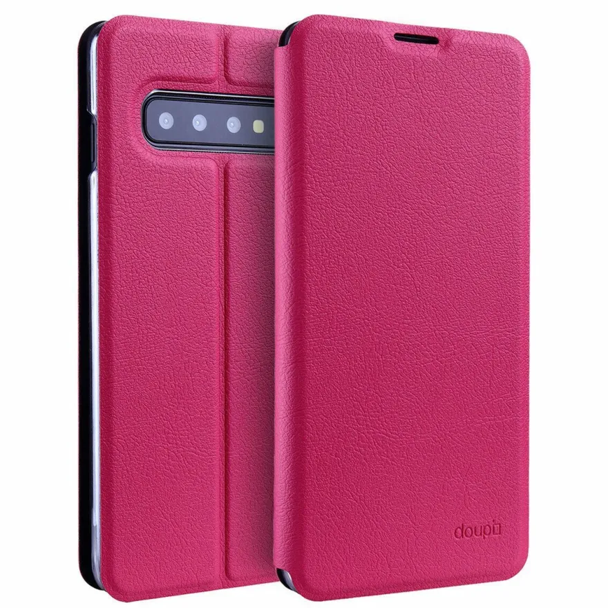 Flip Case Samsung S10 Plus Magnet Cover Aufstellbar Ständer Hülle Schale Folie