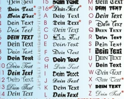 Flock Beschriftung, Text Name, Flock zum aufbügeln 15cm länge - einzeilig