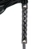 Flogger Diamond Pattern mit Metallbeschlägen 39 cm Schwarz