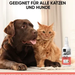 Floh & Zeckenschutz für Hunde & Katzen - 500ml Zeckenschutz mit Pfefferminz & Rizinus