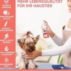 Floh & Zeckenschutz für Hunde & Katzen - 500ml Zeckenschutz mit Pfefferminz & Rizinus
