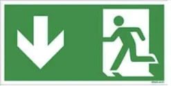 Fluchtweg Notausgang Schild Aufkleber nachleuchtend - selbstklebend - ASR A1.3
