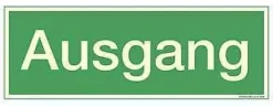 Fluchtweg Notausgang Schild Aufkleber nachleuchtend - selbstklebend - ASR A1.3