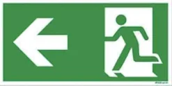 Fluchtweg Notausgang Schild Aufkleber nachleuchtend - selbstklebend - ASR A1.3