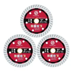 Focstol Diamant Trennscheibe 75mm x 10mm - 3 Stück Diamant Sägeblatt für