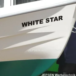Folienschrift Aufkleber Boot Beschriftung 70cm länge Bootsaufkleber Wetterfest