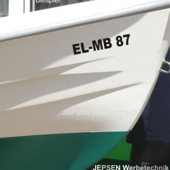 Folienschrift Aufkleber Boot Beschriftung 70cm länge Bootsaufkleber Wetterfest