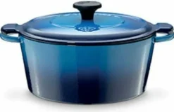 Fontignac Cocotte Bräter Gusseisen 24cm mit Deckel Induktion Guss Eisen Topf