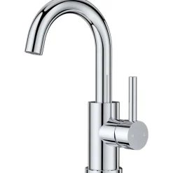 Forious Hoch Bad Wasserhahn 360° Drehbar, Edelstahl Waschtischarmatur mit