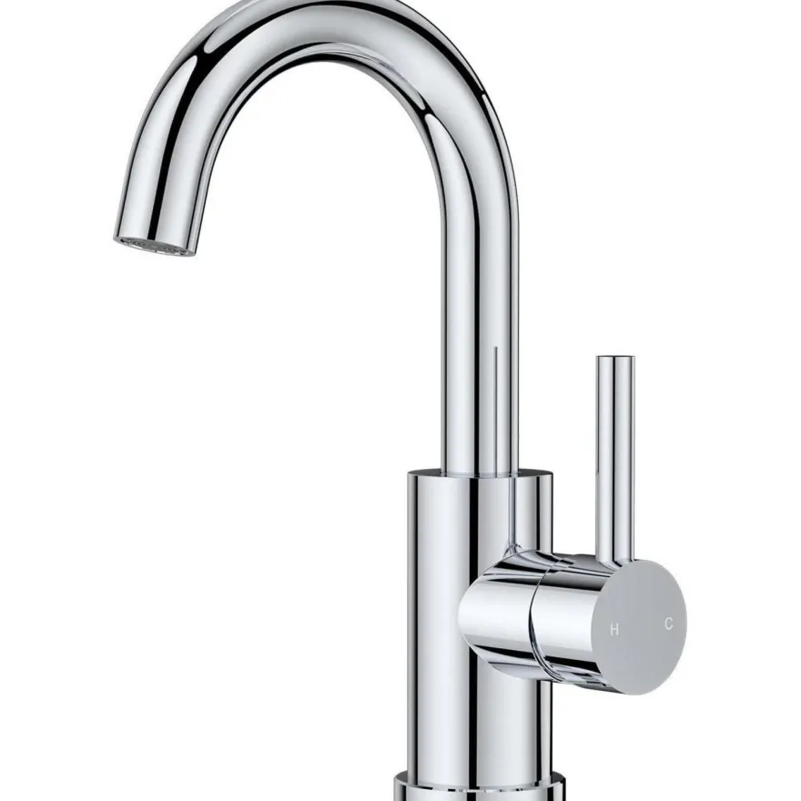 Forious Hoch Bad Wasserhahn 360° Drehbar, Edelstahl Waschtischarmatur mit