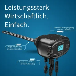 Fothermo 1000 W Solar Heizstab – PV Heizstab für Warmwasser mit Photovoltaik