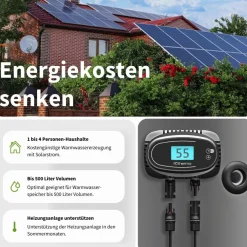Fothermo 1000 W Solar Heizstab – PV Heizstab für Warmwasser mit Photovoltaik