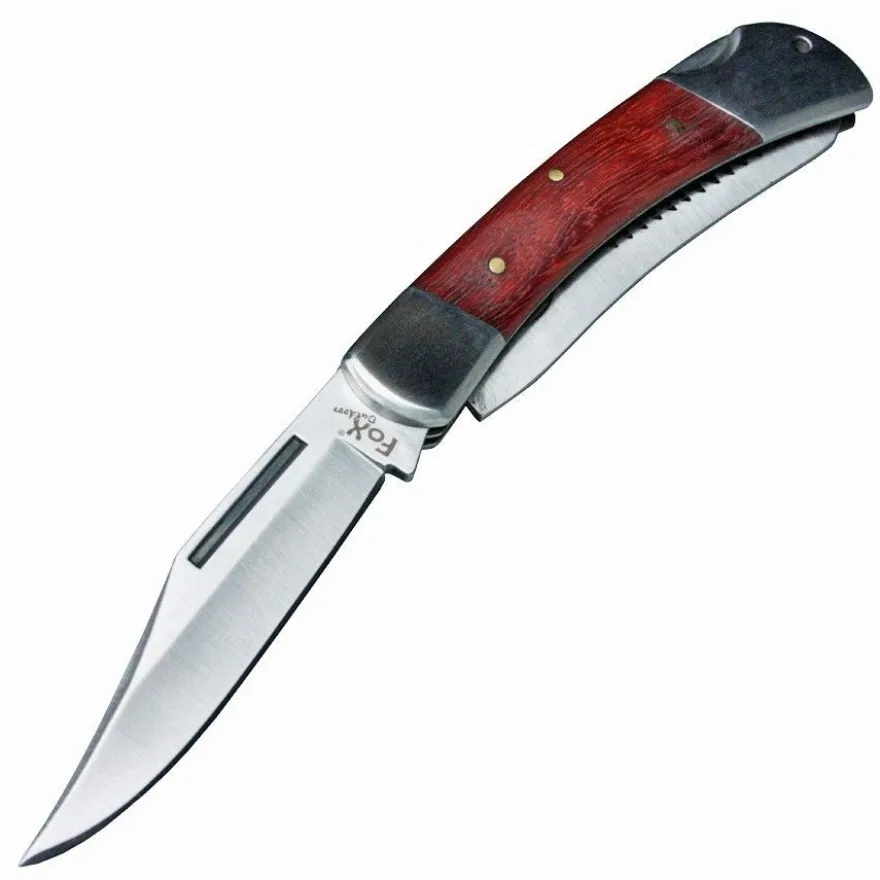 FoxOutdoor Taschenmesser HUNTER Metallgriff mit Holzeinlage