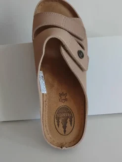 Frankenschuhe-Damen-Pantoletten Hausschuhe mit Weichtritt Gr.36 - 42 Beige