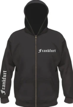 Frankfurt Kapuzenjacke - altdeutsch bedruckt - Sweatjacke Jacke Hoodie