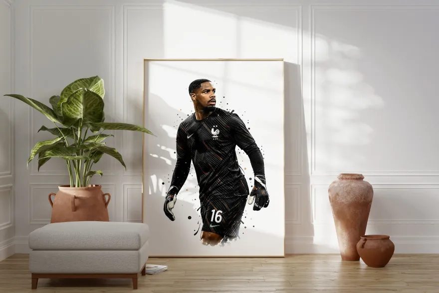 Frankreich Fußball Poster · Geschenkidee · Aquarell Sport Wandbild · Deko Pri
