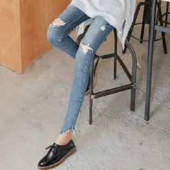Frauen Mokassins Schnursenkel Wohnungen Damen Einfarbig Im Freien Slip On