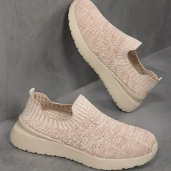 Frauen Turnschuhe Komfort Wohnungen Leicht Arbeit Slip On Wanderschuh Sport Yoga