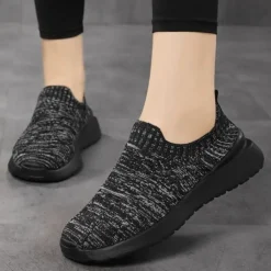 Frauen Turnschuhe Komfort Wohnungen Leicht Arbeit Slip On Wanderschuh Sport Yoga