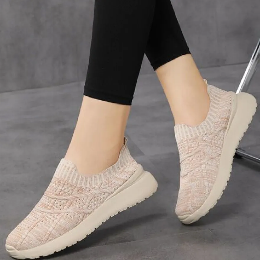 Frauen Turnschuhe Komfort Wohnungen Leicht Arbeit Slip On Wanderschuh Sport Yoga