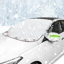Frontscheibenabdeckung Auto Winter 243x105cm Magnetisch UV Schutz Faltbar