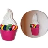 Frozen Joghurt im pinken Becher Wanddeko vergrößert 50cm fér draußen aus Polyresin