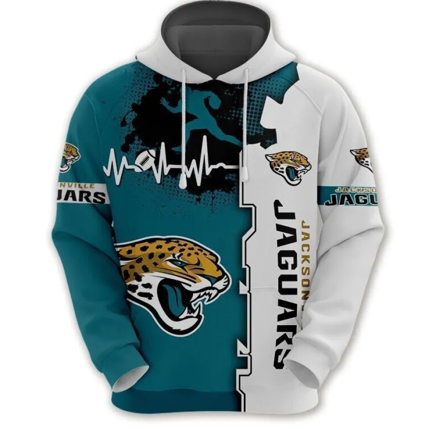 Fußball Herren Sweatshirt Jacksonville Jaguars Trefferfarbe Kapuzenpullover
