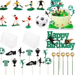 Fußball Tortendeko Set 28-teilig Kuchen Topper Geburtstag Party Kinder DIY