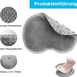 Fußbürste Massagegerät mit Saugnapf Silikon Rutschfestes Pad für Körper