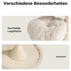 Fudajo Designer Kratzbaum 3 Mulden Katzenkratzbaum Katzenbaum Katzenmöbel Katze