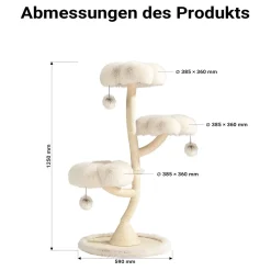 Fudajo Designer Kratzbaum 3 Mulden Katzenkratzbaum Katzenbaum Katzenmöbel Katze