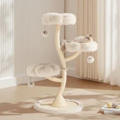 Fudajo Designer Kratzbaum 3 Mulden Katzenkratzbaum Katzenbaum Katzenmöbel Katze