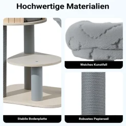 Fudajo Urban Studio 122cm Kratzbaum Katzenbaum Katzenkratzbaum Kletterbaum