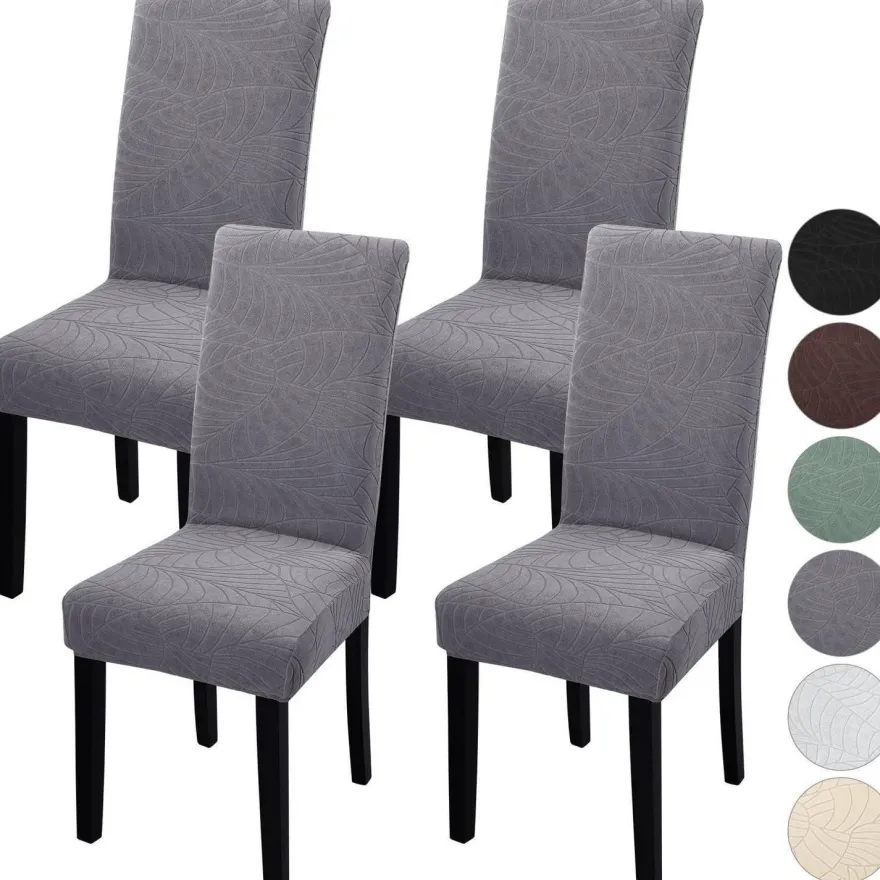 Fuloon Stuhlhussen 4er Set - Universelle Stretch-Bezüge für Esszimmerstühle