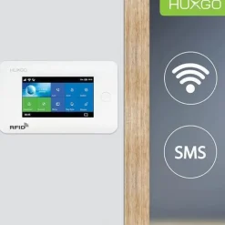 Funk Alarmanlage mit 12 Bewegungssensor und Funksirene HUXGO HXA006 WLAN + GSM 2G