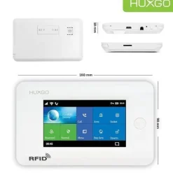 Funk Alarmanlage mit 12 Bewegungssensor und Funksirene HUXGO HXA006 WLAN + GSM 2G