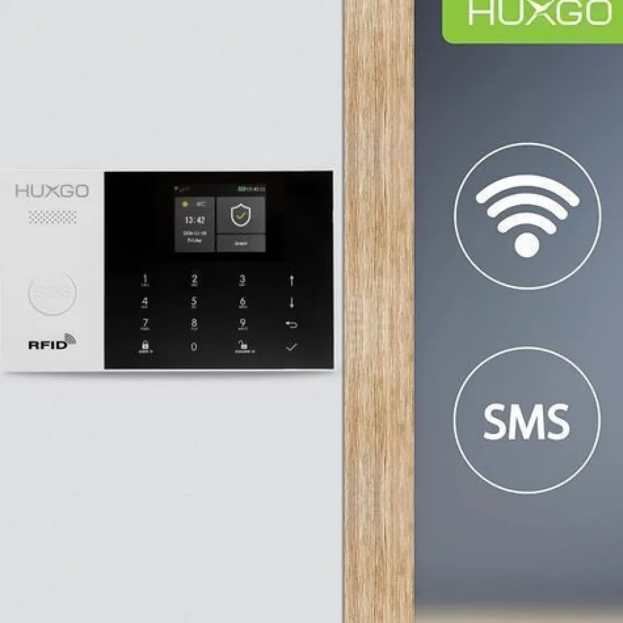 Funk Alarmanlage Set 4G mit Sirene, 1x Bewegungsmelder, 7x Tür- Fenstersensor HXA005