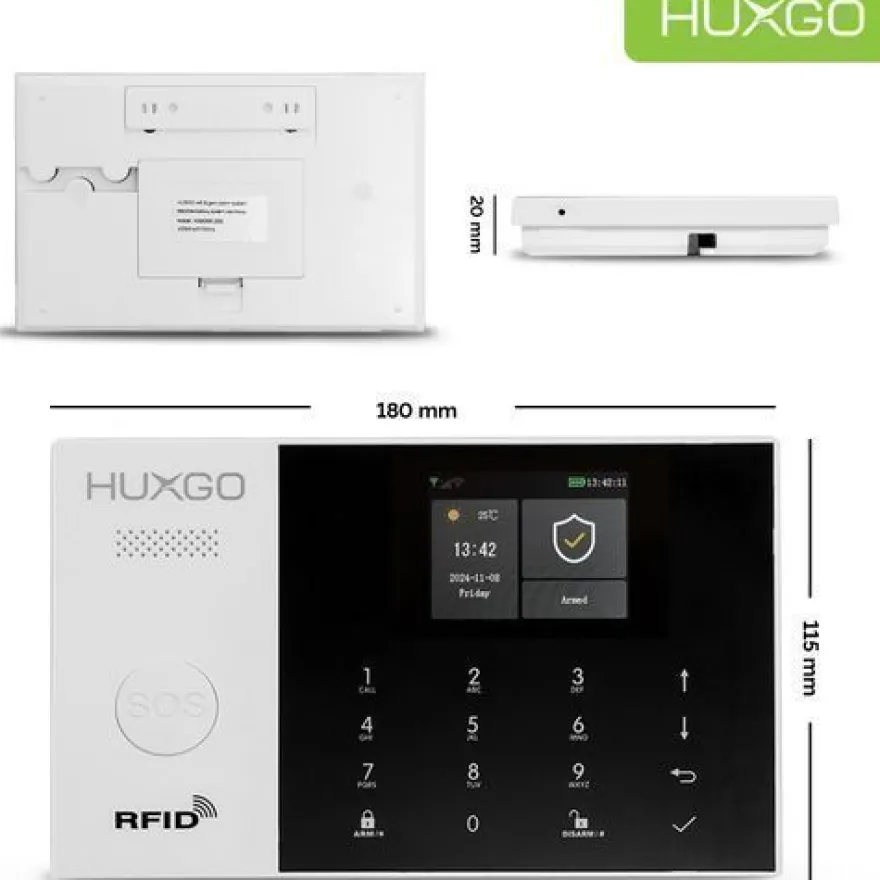Funk Alarmanlage Set HXA005 2G mit Sirene, 5x Bewegungsmelder, 1x Tür- Fenstersensor