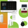 Funk Alarmanlage Set HXA003 WiFi + GSM4G mit Alarm | Alarm System mit 9x Türsensoren