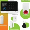 Funk Alarmanlage Set HXA003 WiFi + GSM mit Alarm | Alarm System mit 9x Türsensoren