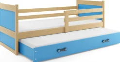 Funktionsbett RICO 190x80cm KIEFER + 2. Farbe mit Lattenroste und Matratzen